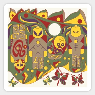 brick by brick alien mayan football soccer ecopop Magnet